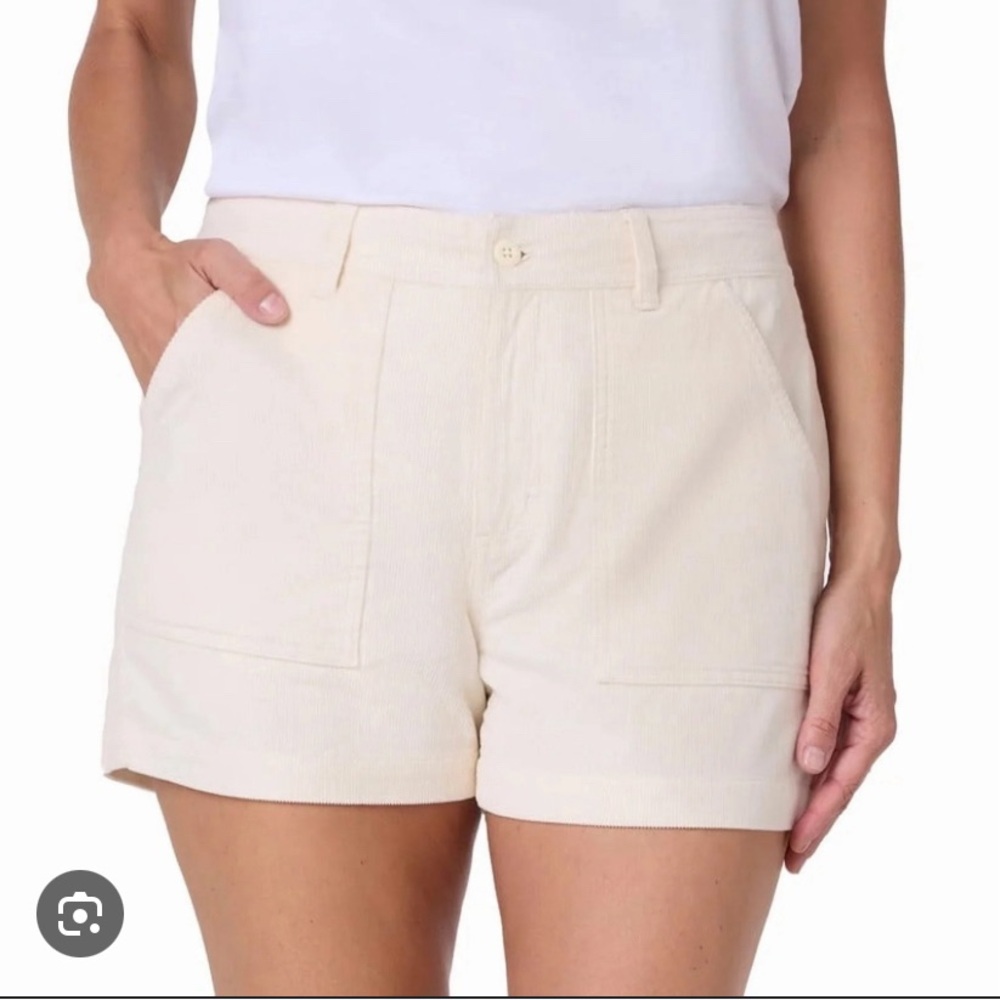 Women's Cream Corduroy Shorts 4in inseam- Size 14
